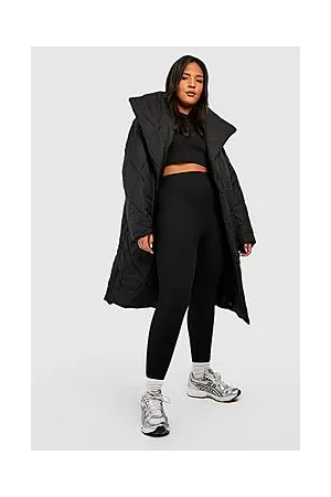 Boohoo Plus Diamond Quilted Maxi Duvet Coat