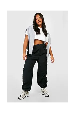 Boohoo Plus High Waisted Cargo Cuffed Jogger