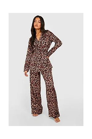 Boohoo Premium Satin Wrap Pyjama Trouser Set