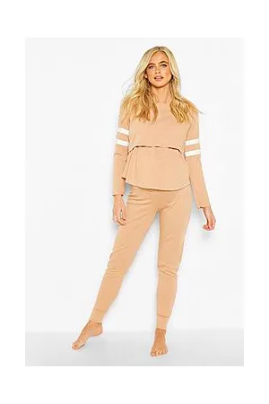 Boohoo Maternity Stripe Nursing Loungewear Set