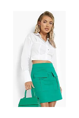 Boohoo Cargo Pocket Front A-line Mini Skirt