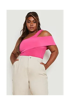 Boohoo Plus Double Layer Asymmetric Bodysuit