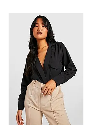 Boohoo Petite Utility Pocket Detail Bodysuit