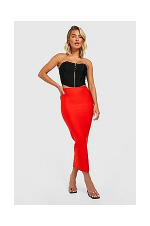 Boohoo Premium Bandage Tube Midaxi Skirt