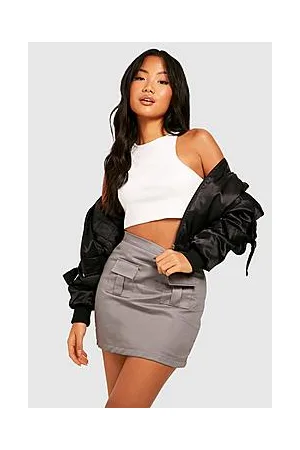 Boohoo Petite Cargo Pocket Detail Mini Skirt