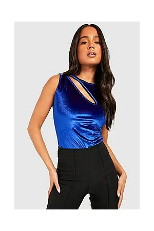 Boohoo Petite Velvet Cut Out Detail Bodysuit
