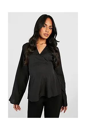 Boohoo Maternity Kimono Sleeve Wrap Blouse