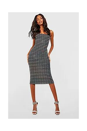 Boohoo Sequin Bandeau Midi Party Dress