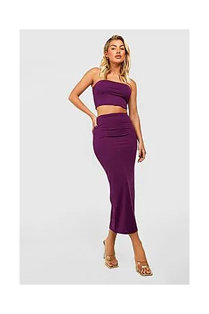 Boohoo Textured Slinky Midaxi Skirt