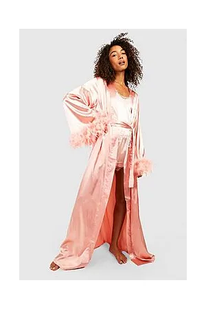 Boohoo Tall Premium Feather Maxi Robe