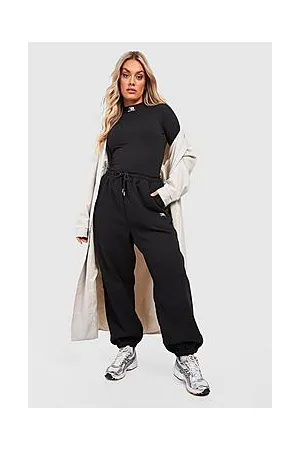 Boohoo Plus High Neck Bodysuit And Jogger Set
