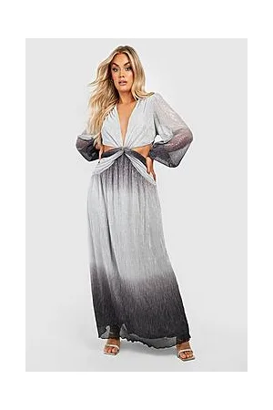 Boohoo Plus Ombre Twist Detail Maxi Dress