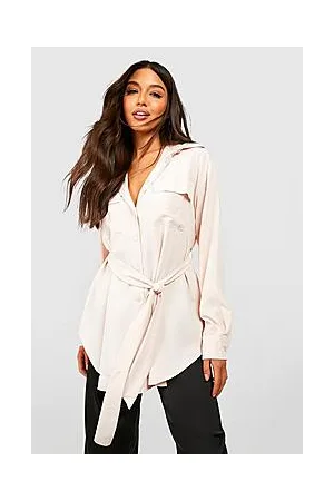 Boohoo Utility Pocket Belted Shirt