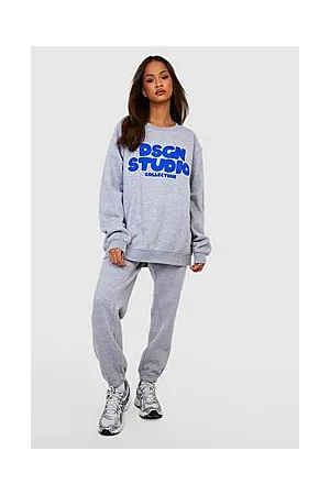 Boohoo Dsgn Studio Puff Print Sweater Tracksuit