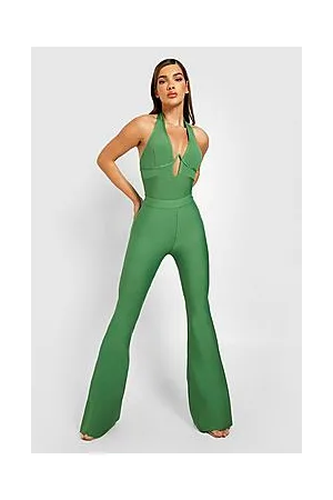 Boohoo Premium Bandage Skinny Flare Trousers