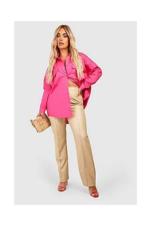 Boohoo Plus Poplin Utility Oversized Shirt