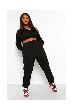 Boohoo Plus V Neck Sweat Tracksuit