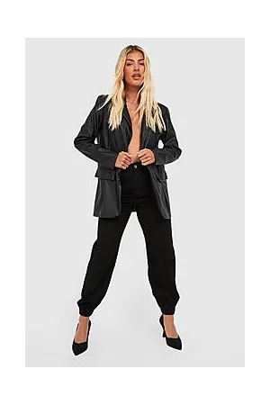 Boohoo Basics High Waisted Denim Boyfriend Jogger