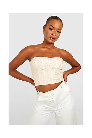 Boohoo Tall Lace Contrast Corset Top