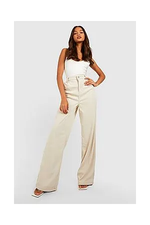 Boohoo Cord High Waisted Wide Leg Jeans