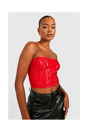 Boohoo Tall Lace Contrast Corset Top