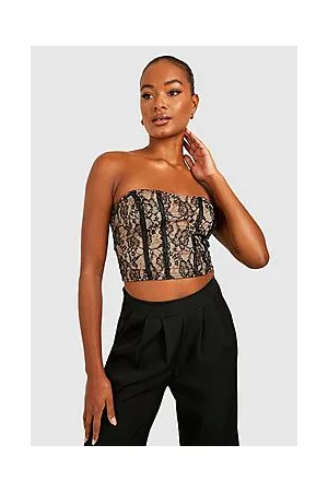 Boohoo Tall Lace Contrast Corset Top