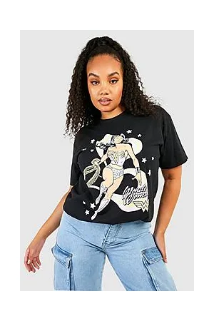 Boohoo Plus Wonder Woman Licensed T-shirt