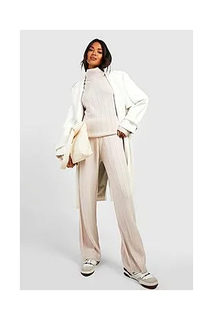 Boohoo Wide Rib Roll Neck & Trouser Knitted Co-ord