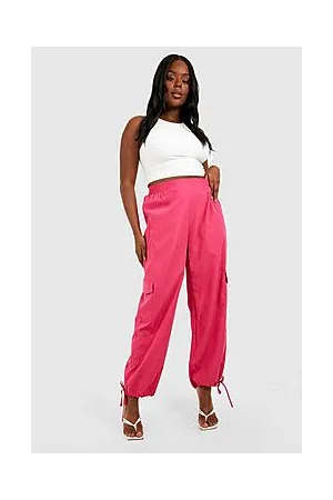 Boohoo Plus Tie Ankle Cargo Trousers