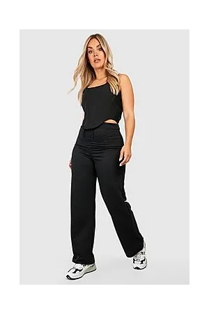 Boohoo Plus Loopback Wide Leg Jogger