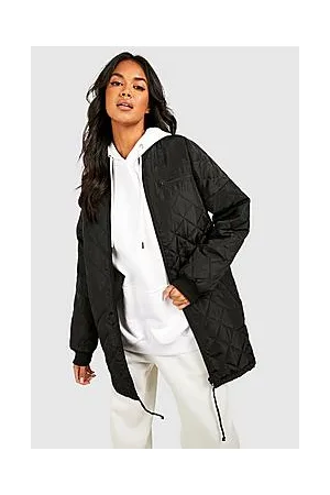 Boohoo Diamond Quilted Longline Bomber Jacket