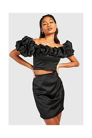 Boohoo Satin Mini Skirt
