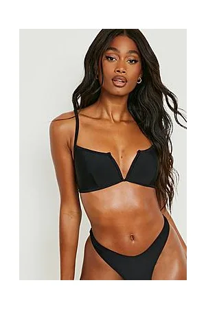 Boohoo V Bar Strappy Bikini Top