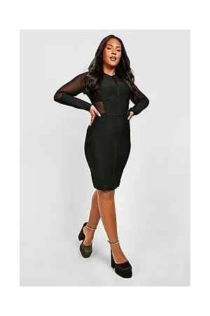 Boohoo Plus Bandage Panelled Mini Dress
