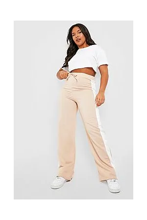 Boohoo Plus Loopback Stripe Detail Wide Leg Jogger