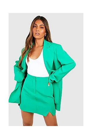 Boohoo Split Front Tailored Mini Skirt
