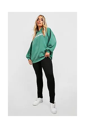 Boohoo Plus Jersey High Waist Split Legging