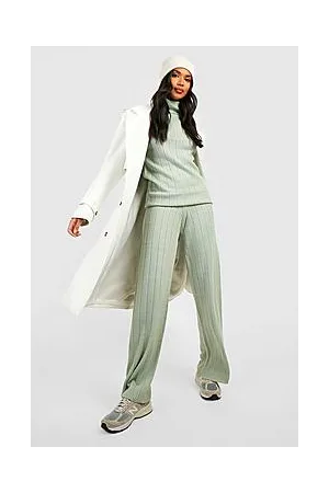 Boohoo Wide Rib Roll Neck & Trouser Knitted Co-ord