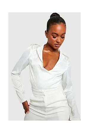 Boohoo Tall Diamante Trim Bodysuit