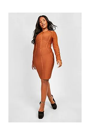 Boohoo Plus Bandage Panelled Mini Dress