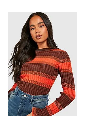 Boohoo Petite Ombre Knit Crew Neck Jumper