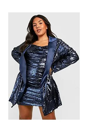 Boohoo Plus Sequin Blazer & Mini Dress Co-ord