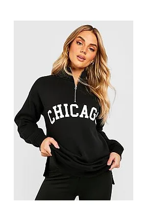 Boohoo Maternity Chicago Half Zip Sweatshirt