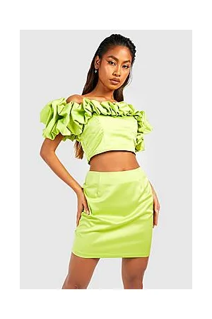 Boohoo Satin Mini Skirt