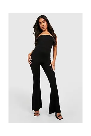 Boohoo Petite Bandeau Flared Leg Jumpsuit