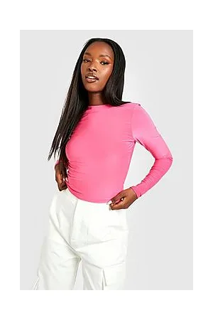 Boohoo Double Layer Crew Neck Long Sleeve Top