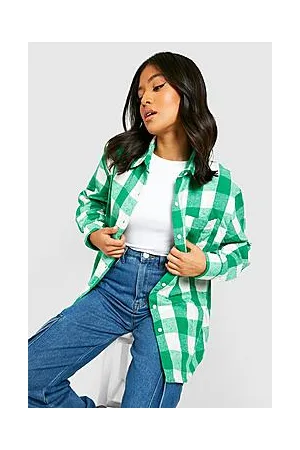 Boohoo Petite Oversized Check Shirt