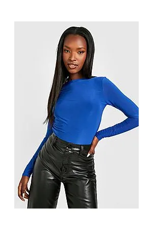 Boohoo Double Layer Crew Neck Long Sleeve Top