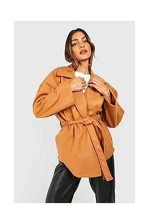 Boohoo Belted Wool Look Coat
