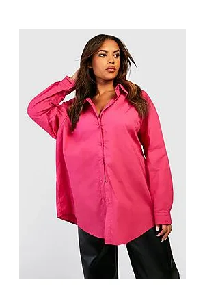Boohoo Plus Poplin Longline Shirt